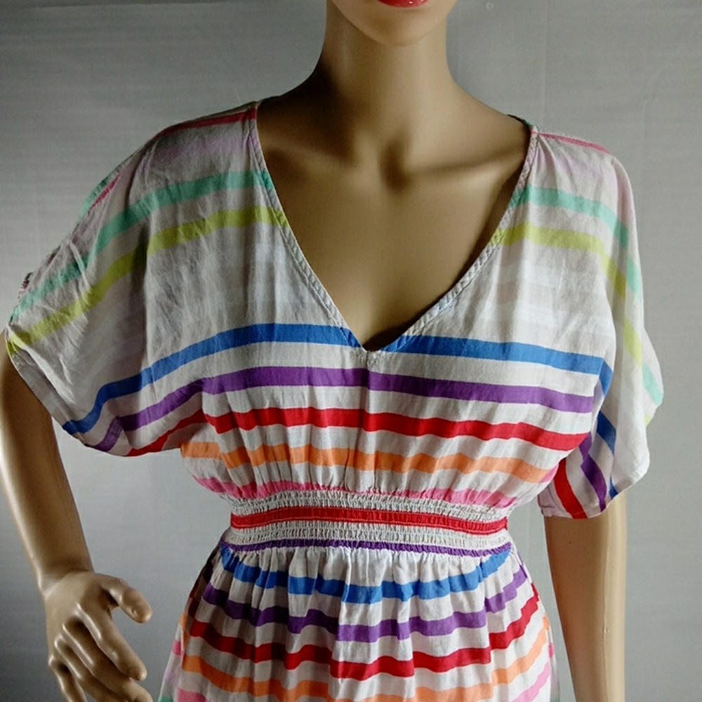 Xhilaration Striped Swimsuit Cover Up Dress Size M - Picture 5 of 11